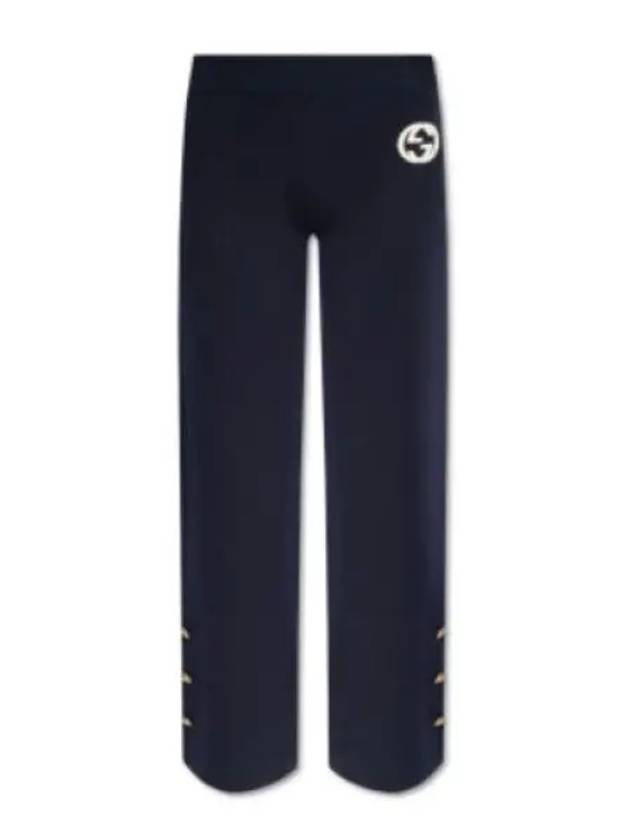 Interlocking G Wide Pants Navy - GUCCI - BALAAN 2