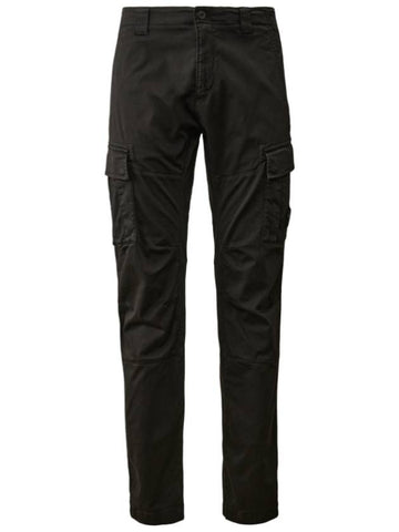 Stretch Sateen Ergonomic Lens Cargo Straight Pants Black - CP COMPANY - BALAAN 1