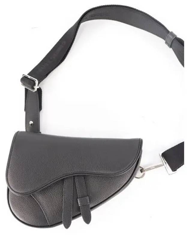 Saddle Logo Mini Cross Bag Black - DIOR - BALAAN 2