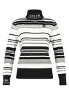 Women s Turtleneck Multi Stripe Long Sleeve Knit Shirt GQ4A634W - LUX GOLF - BALAAN 1