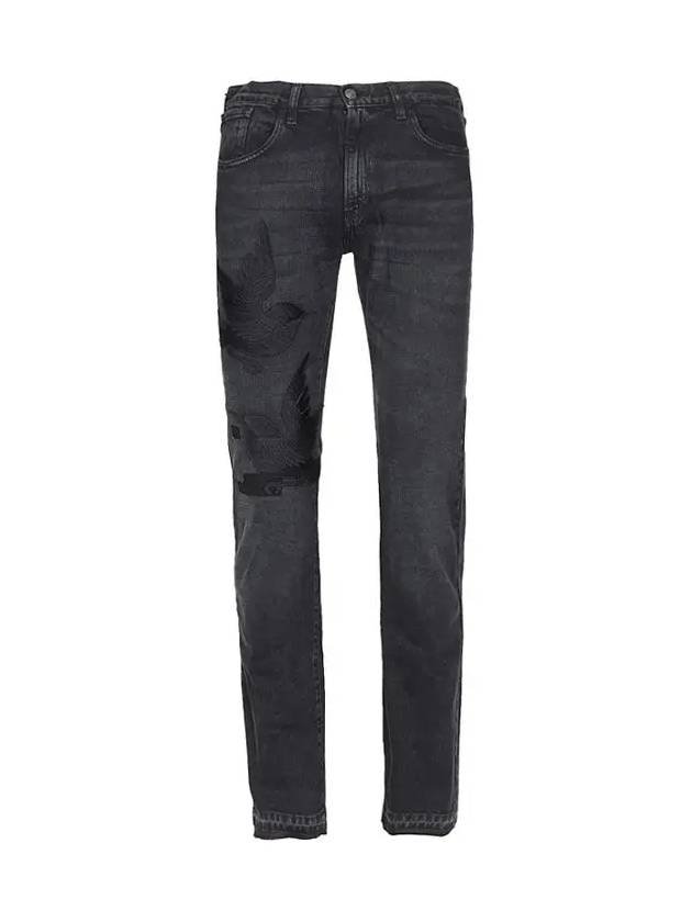 Hummingbird Denim Jeans Black - GUCCI - BALAAN 3