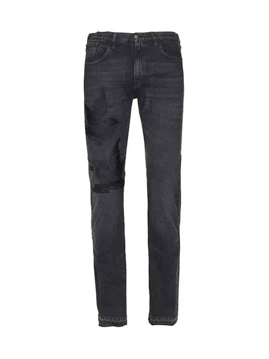 Hummingbird Denim Jeans Black - GUCCI - BALAAN 2