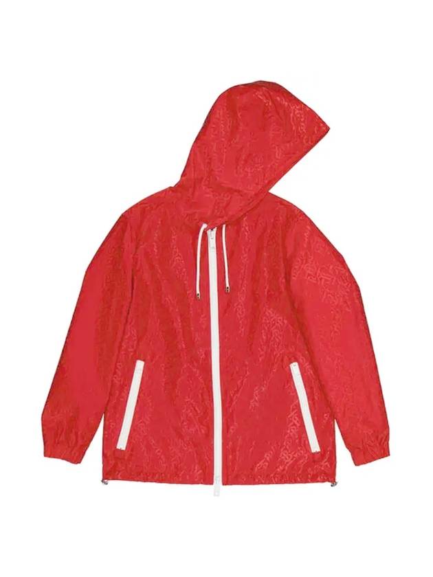 Women's Everton Pattern Hooded Jacket Red - BURBERRY - BALAAN 1