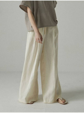 linen bending pants_CREAM - ARIFF - BALAAN 1