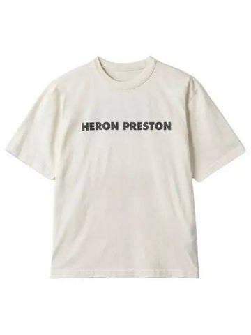 Heron Preston logo slogan print short sleeve t shirt white - HERON PRESTON - BALAAN 1