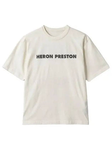 Heron Preston Logo Slogan Print Short Sleeve T Shirt White - HERON PRESTON - BALAAN 1