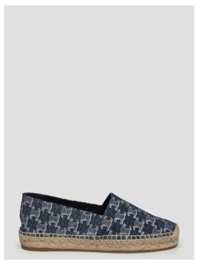 Triomphe Stamped Denim Espadrilles Navy - CELINE - BALAAN 2