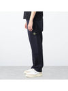 Logo Badge Fleece Regular Fit Jogger Pants Navy - STONE ISLAND - BALAAN 4