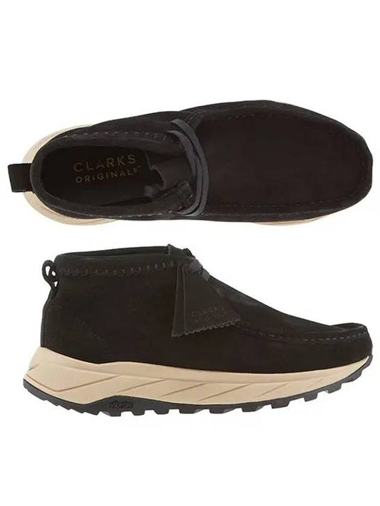 Wallabee Eden Suede Ankle Boots Black - CLARKS - BALAAN 2