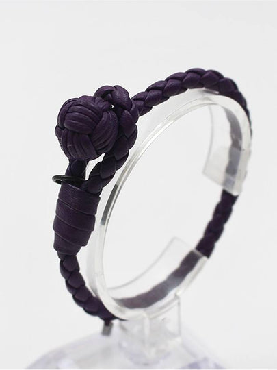 Intrecciato Nappa leather bracelet size S purple 624102 - BOTTEGA VENETA - BALAAN 2