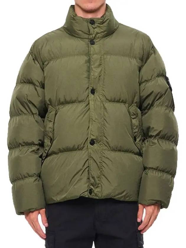 Garment Dyed Crinkle Reps Down Padding Olive - STONE ISLAND - BALAAN 5