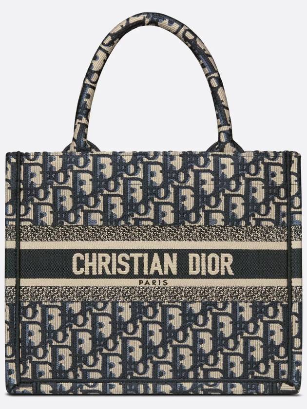 Oblique Small Book Tote Bag Navy - DIOR - BALAAN 3