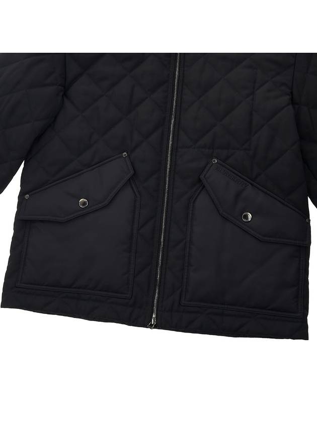 Diamond Quilted Thermoregulated Jacket Black - BURBERRY - BALAAN 7