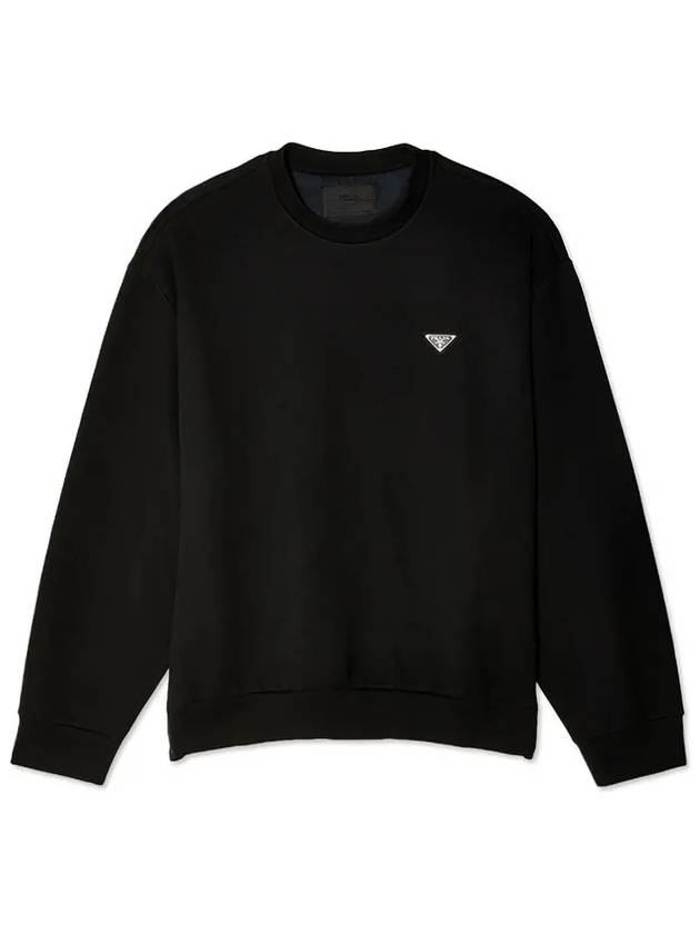 Technical Cotton Sweatshirt Black - PRADA - BALAAN 2