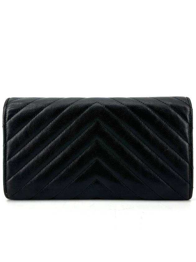 Calfskin gold classic flap long wallet - CHANEL - BALAAN 5