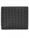 Intrecciato Weaving Half Wallet Black - BOTTEGA VENETA - BALAAN 2