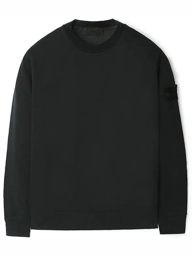 Ghost Piece Cotton Stretch Fleece Sweatshirt Black - STONE ISLAND - BALAAN 2