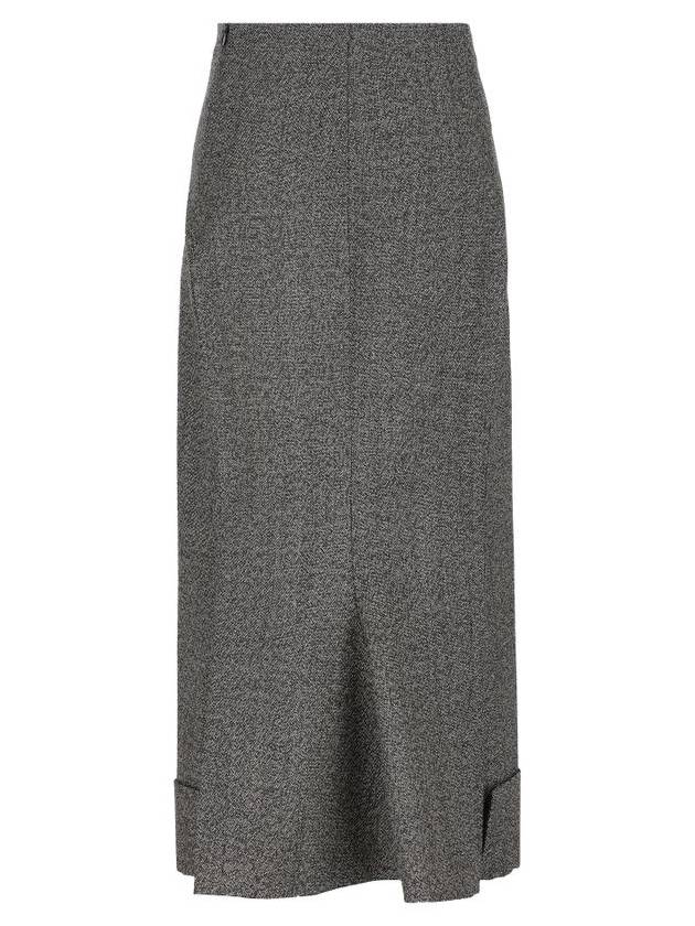 Women's Mouline Maxi Pencil Skirt Black - PRADA - BALAAN 3