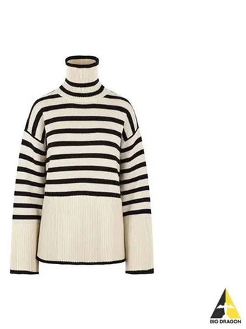 Toteme Women s Signature Striped Turtleneck Knit Ivory 212 562 758 - TOTEME - BALAAN 1