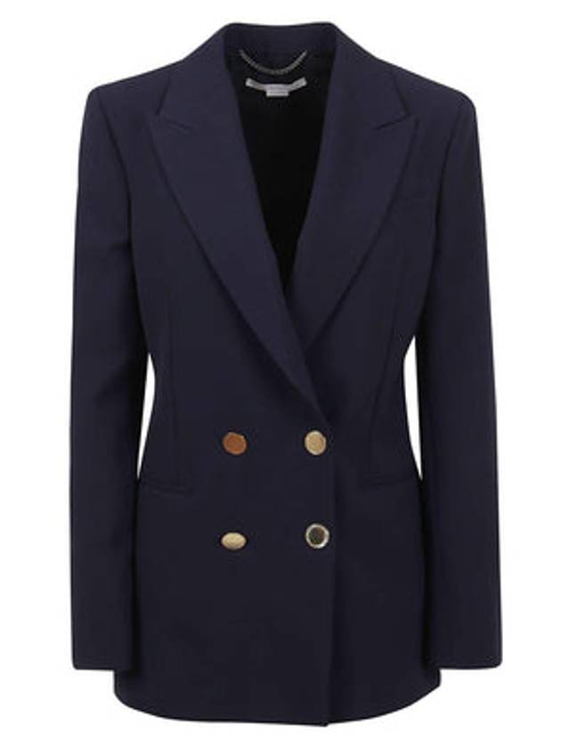 Women's Double Breasted Jacket Blue - STELLA MCCARTNEY - BALAAN 1