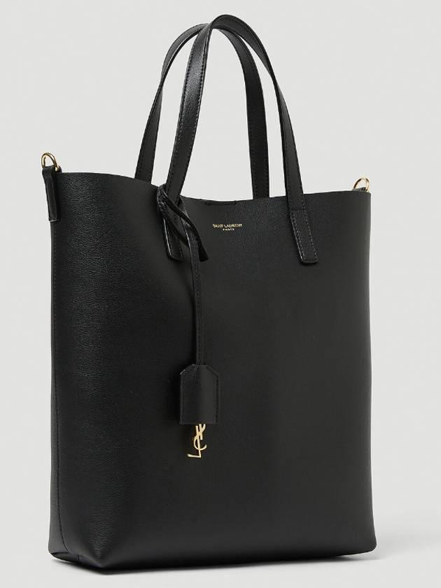 Shopping Toy Supple Leather Tote Bag Black - SAINT LAURENT - BALAAN 4