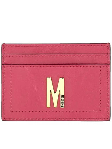 Women's Card Wallet Pink - MOSCHINO - BALAAN 1