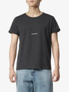 Men's Small Logo Short Sleeve T-Shirt Black - SAINT LAURENT - BALAAN 2