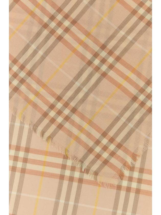 Check Lightweight Cashmere Silk Scarf Teacup - BURBERRY - BALAAN 3