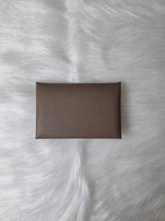 Calvi Card Wallet Étoupe - HERMES - BALAAN 2