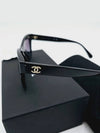 Sunglasses CC Logo Square Black Crystal Gold A71530 - CHANEL - BALAAN 4