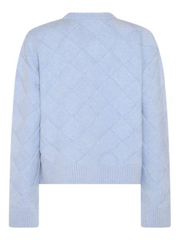 Intrecciato Wool Knit Top Light Blue - BOTTEGA VENETA - BALAAN 5