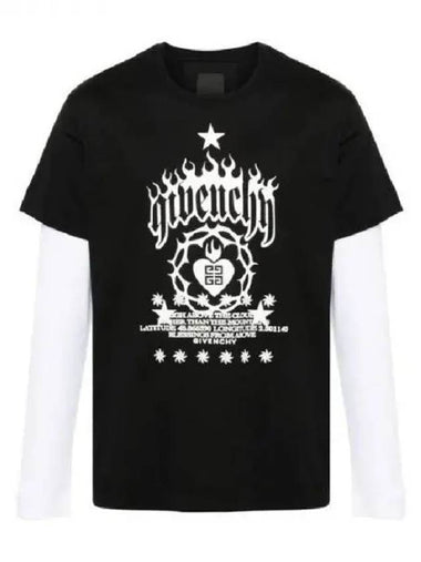 Layered effect logo long sleeve top 270620 - GIVENCHY - BALAAN 1