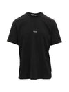 Micro Brushed Logo Print Short Sleeve T-Shirt Black - MSGM - BALAAN 2