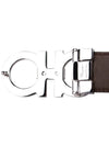 Reversible Gancini Leather Belt Black - SALVATORE FERRAGAMO - BALAAN 7