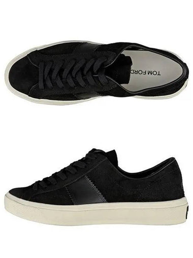 23FW J0974 LCL032N 3NW02 Cambridge Suede Sneakers Black 989315 - TOM FORD - BALAAN 1