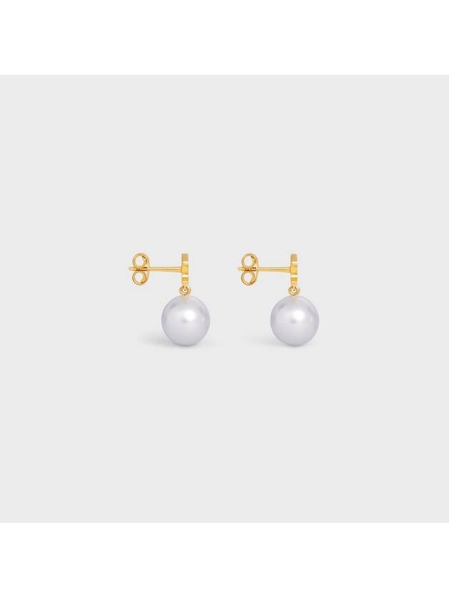 Pearl Drop Earrings White - CELINE - BALAAN 3