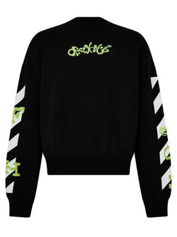 Men's Slogan Arrow Logo Sweatshirt Black - OFF WHITE - BALAAN 1