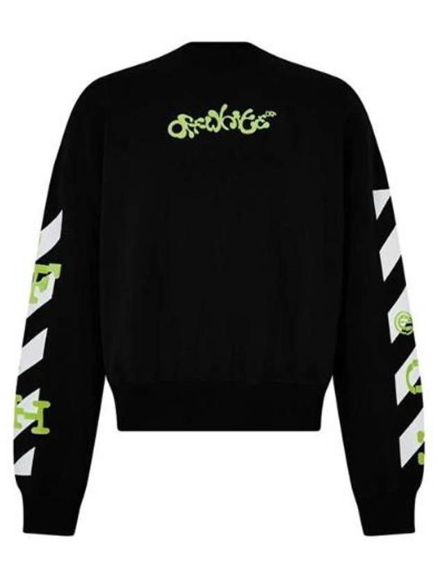 Men's Slogan Arrow Logo Sweatshirt Black - OFF WHITE - BALAAN 1