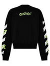 Men's Slogan Arrow Logo Sweatshirt Black - OFF WHITE - BALAAN 1