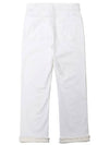 Tracy Cotton Straight Pants White - MAX MARA - BALAAN 3