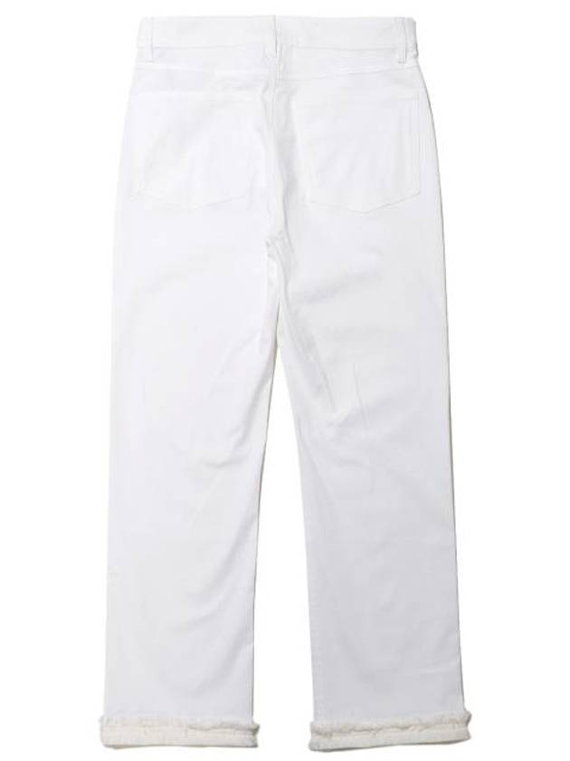 Tracy Cotton Straight Pants White - MAX MARA - BALAAN 3