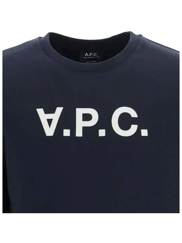 VPC Logo Crew Neck Sweatshirt Navy - A.P.C. - BALAAN 5