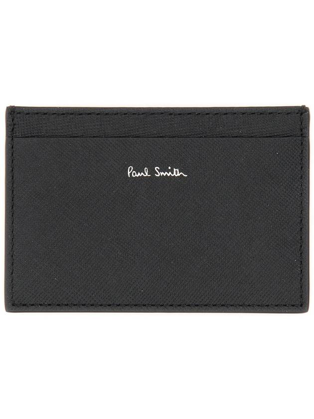 Men's Car Print Leather Card Wallet Black - PAUL SMITH - BALAAN 2