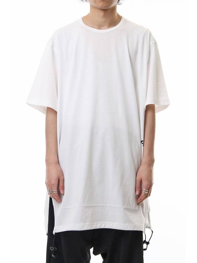 Drawstring Long Short Sleeve T-Shirt White - Y-3 - BALAAN 4