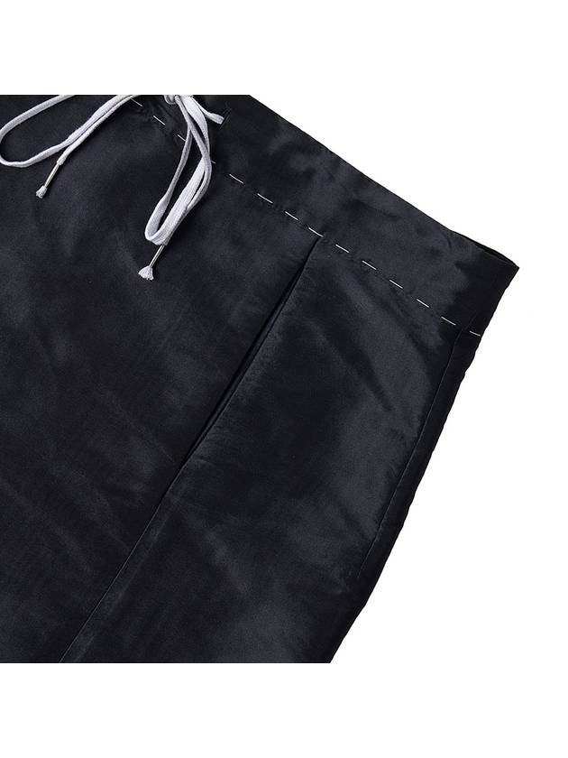 Moire Effect Silk A-Line Skirt Black - MAISON MARGIELA - BALAAN 5