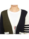 Semi see-through panel knit cardigan FKC334FY1014 - THOM BROWNE - BALAAN 7