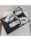 CC logo pearl pearl thong strap flip flop sandals black 375 G39182 - CHANEL - BALAAN 5