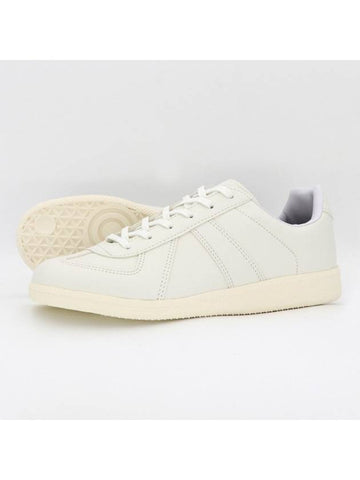 Artificial Leather German Army Low Top Sneakers All White - SUPENER - BALAAN 1