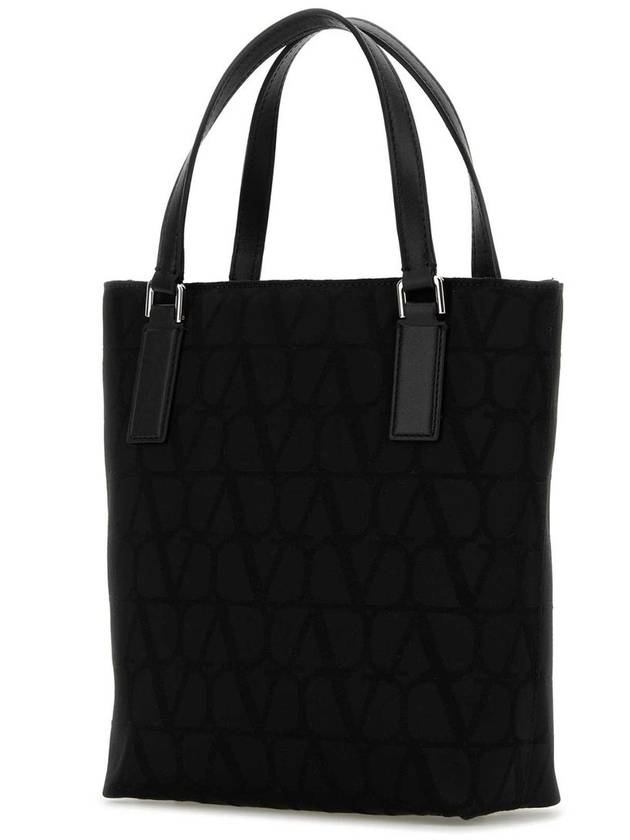 Toile Iconographe Small Tote Bag Black - VALENTINO - BALAAN 3