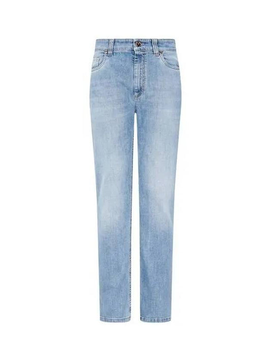 Shimaeul 8th Anniversary 10 e Point 9 8 Women s Leather Patch Bootcut Denim Pants Blue 271861 - BRUNELLO CUCINELLI - BALAAN 1